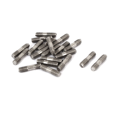 Harfington M4x16mm 304 Stainless Steel Double End Threaded Stud Screw Bolt 20pcs