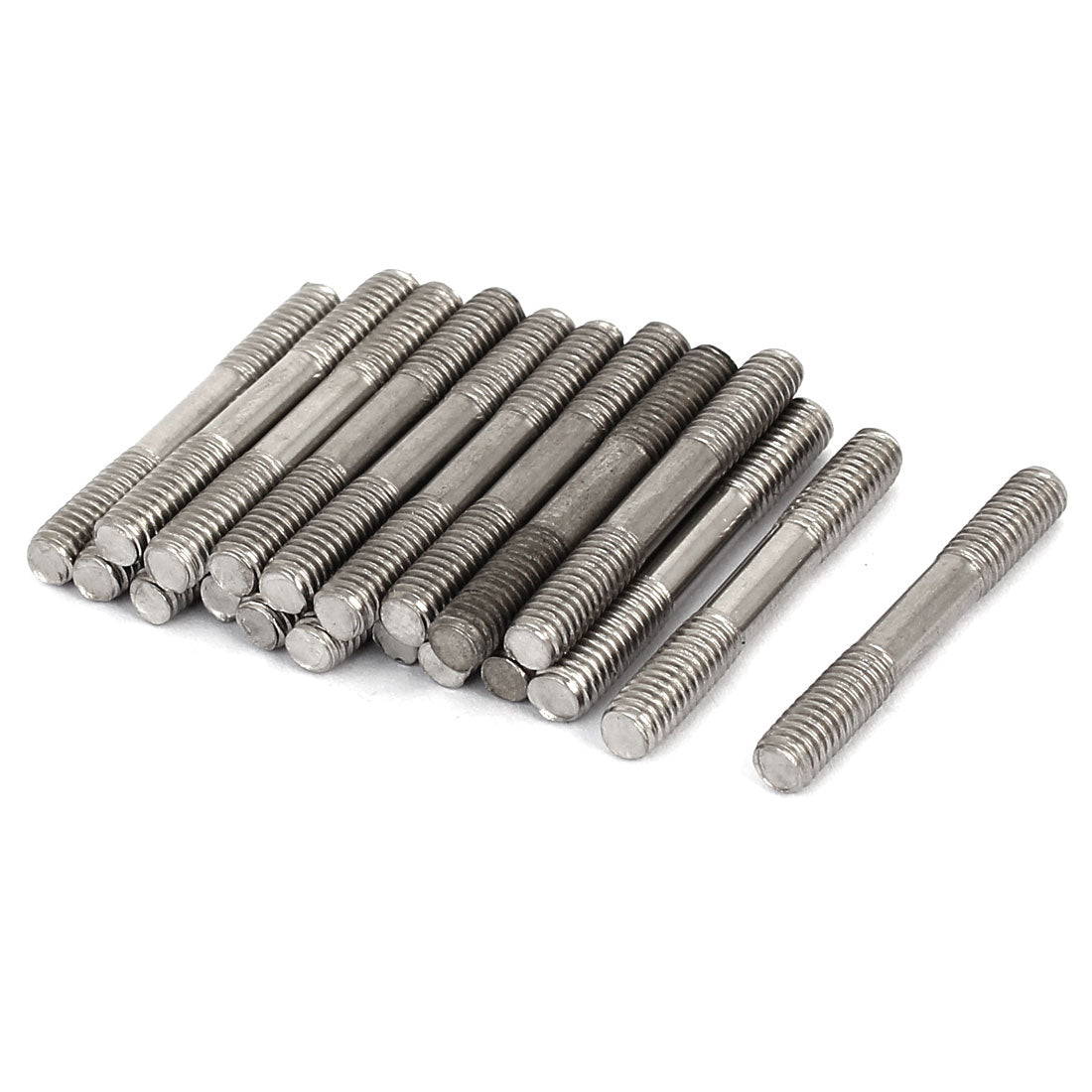Harfington M4x30mm 304 Stainless Steel Double End Threaded Stud Screw Bolt 20pcs