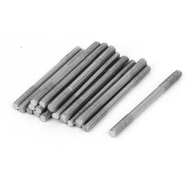 Harfington M4x50mm 304 Stainless Steel Double End Threaded Stud Screw Bolt 20pcs