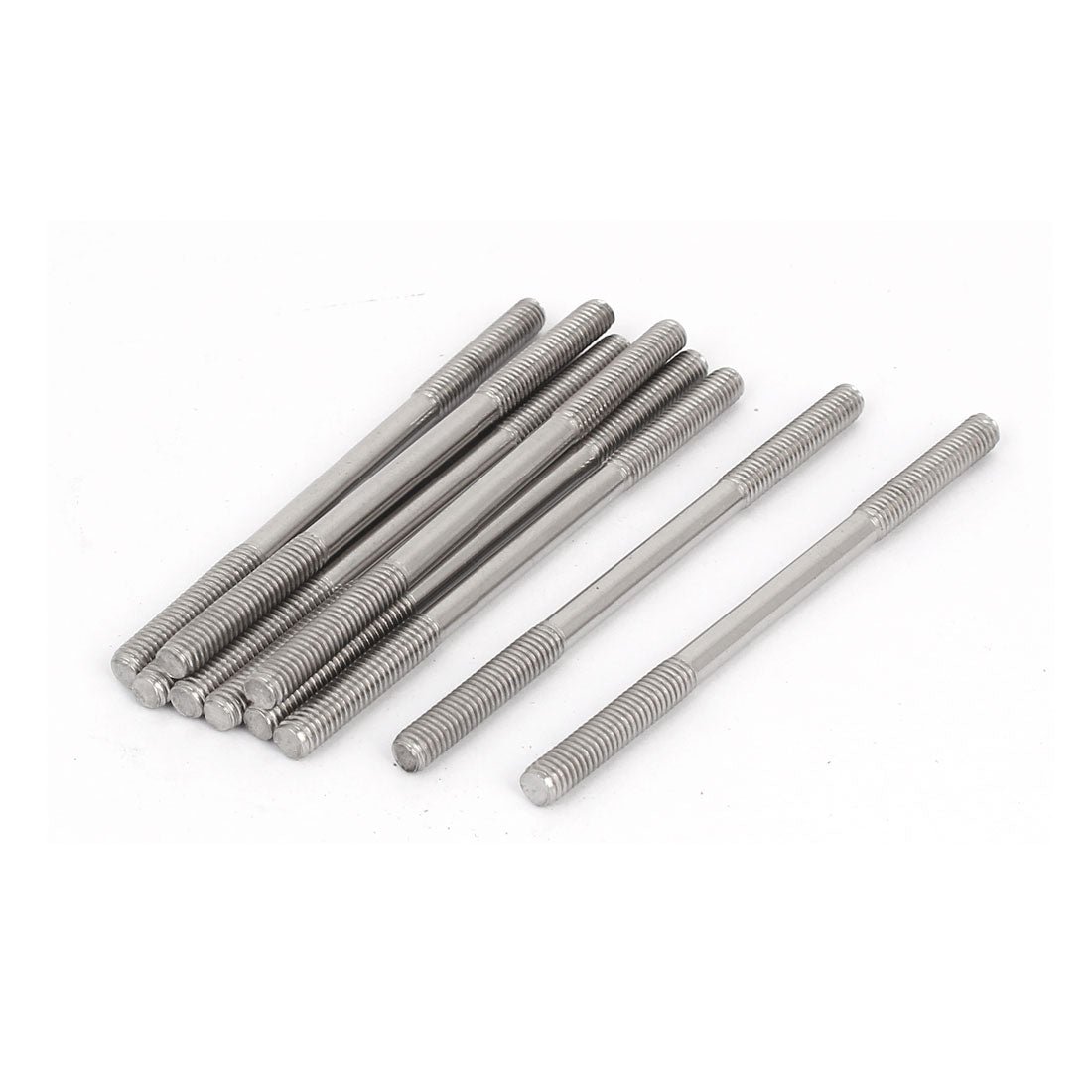 Harfington M4x70mm 304 Stainless Steel Double End Threaded Stud Screw Bolt 10pcs