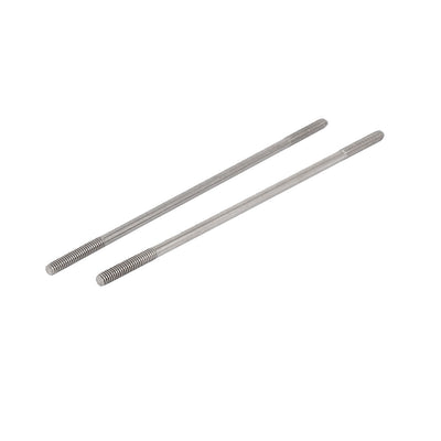 Harfington M4x110mm 304 Stainless Steel Double End Threaded Stud Screw Bolt 10pcs