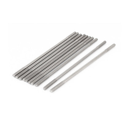 Harfington M4x110mm 304 Stainless Steel Double End Threaded Stud Screw Bolt 10pcs