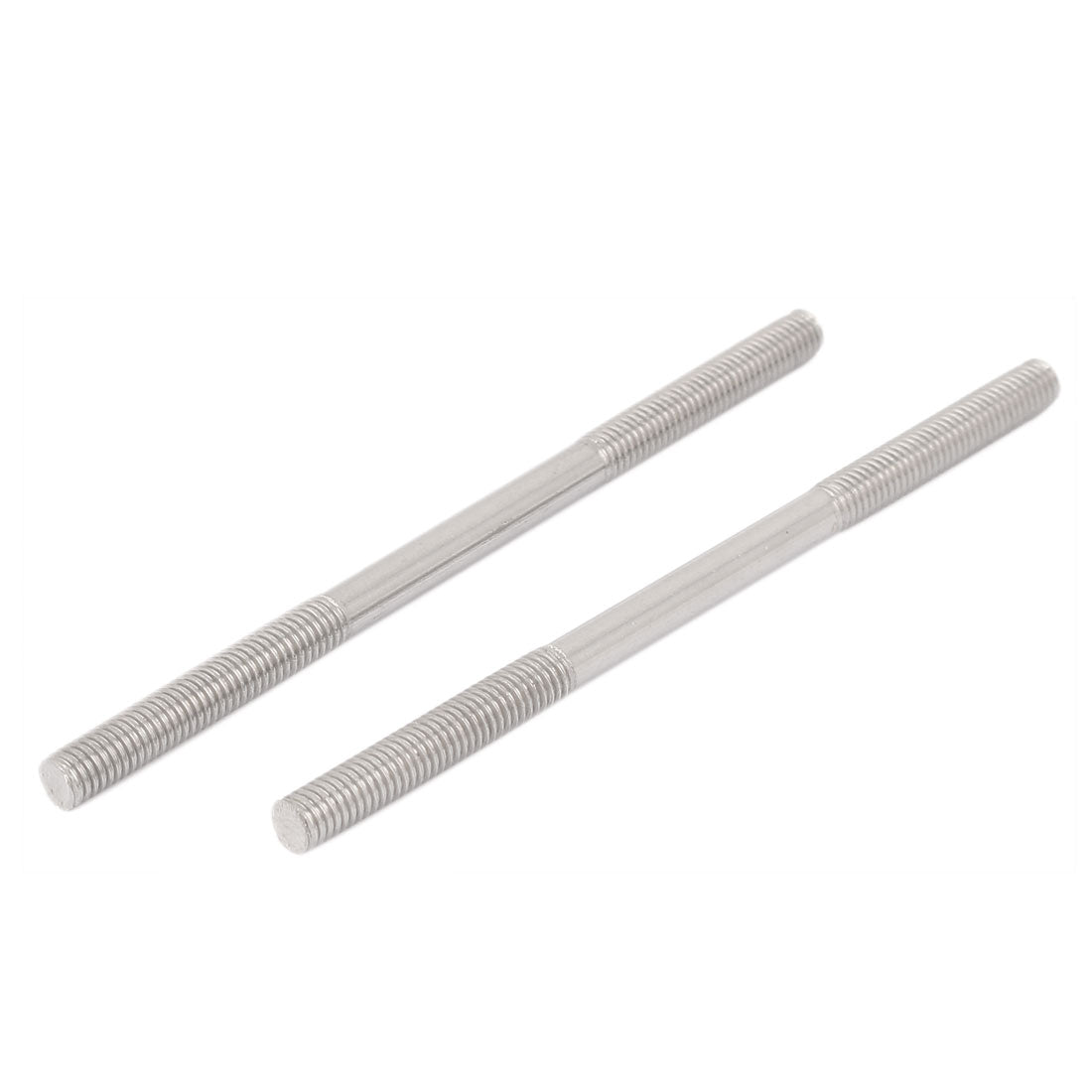 Harfington M5x90mm 304 Stainless Steel Double End Threaded Stud Screw Bolt 20pcs