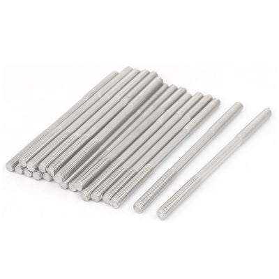 Harfington M5x90mm 304 Stainless Steel Double End Threaded Stud Screw Bolt 20pcs