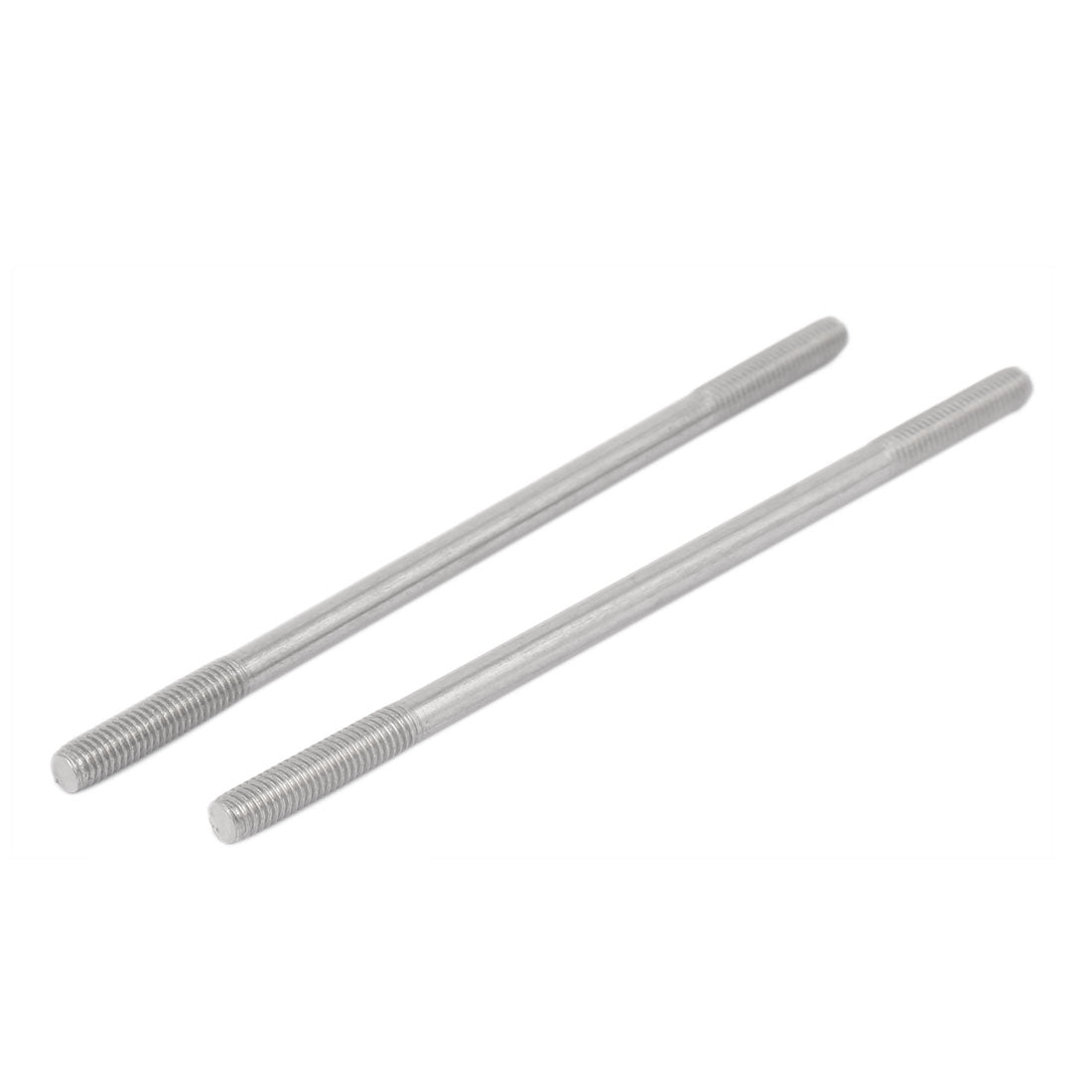 Harfington M5x110mm 304 Stainless Steel Double End Threaded Stud Screw Bolt 10pcs