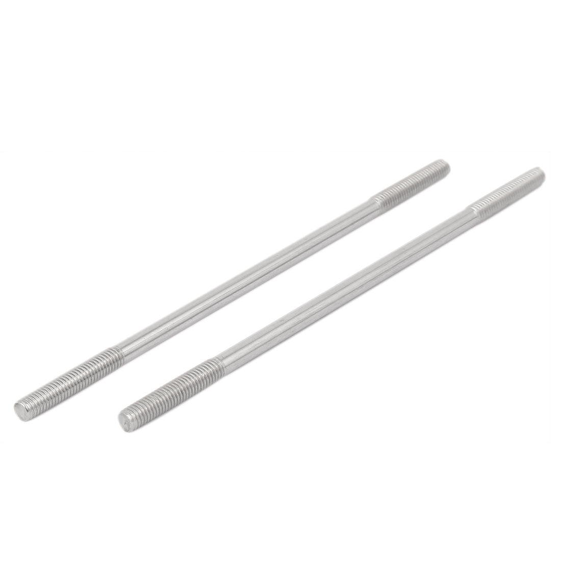 Harfington M5x130mm 304 Stainless Steel Double End Threaded Stud Screw Bolt 10pcs