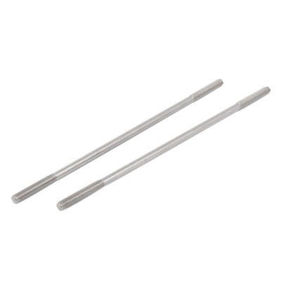 Harfington M5x150mm 304 Stainless Steel Double End Threaded Stud Screw Bolt 10pcs