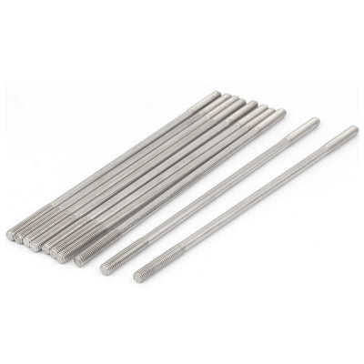 Harfington M5x150mm 304 Stainless Steel Double End Threaded Stud Screw Bolt 10pcs