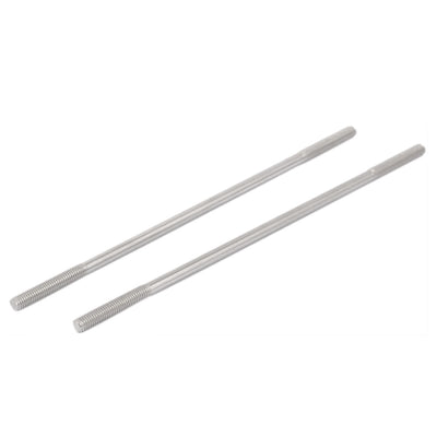 Harfington M5x160mm 304 Stainless Steel Double End Threaded Stud Screw Bolt 5pcs