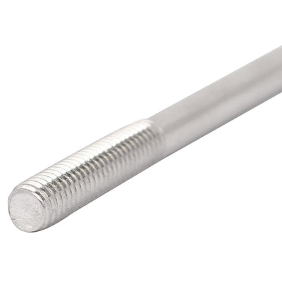 Harfington M5x160mm 304 Stainless Steel Double End Threaded Stud Screw Bolt 5pcs