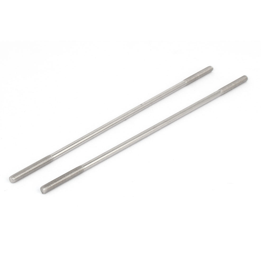 Harfington M5x190mm 304 Stainless Steel Double End Threaded Stud Screw Bolt 10pcs