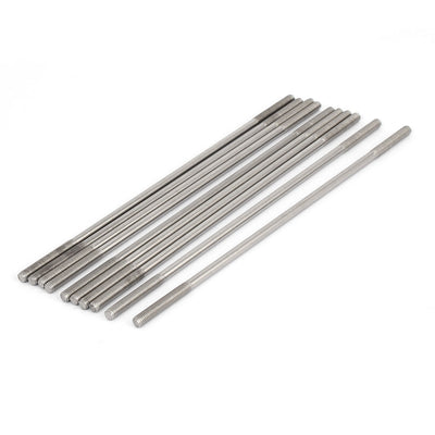 Harfington M5x190mm 304 Stainless Steel Double End Threaded Stud Screw Bolt 10pcs