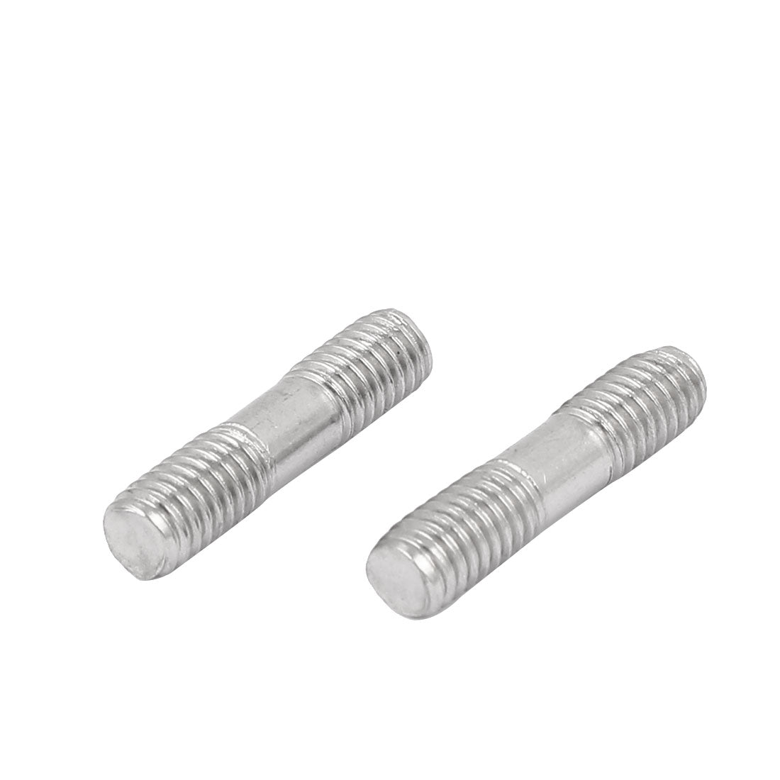 Harfington M6x25mm 304 Stainless Steel Double End Threaded Stud Screw Bolt 20pcs