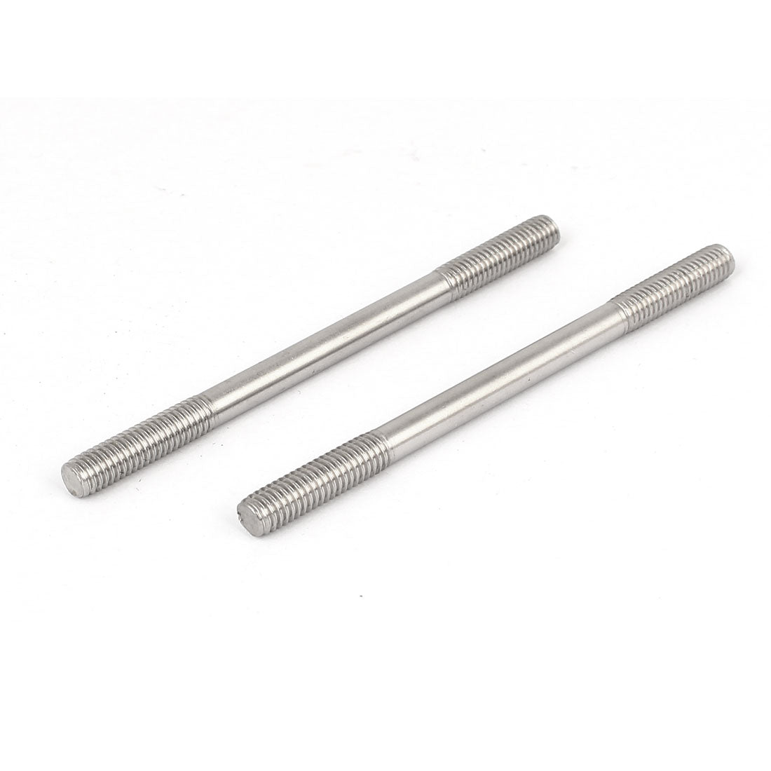 Harfington M6x90mm 304 Stainless Steel Double End Threaded Stud Screw Bolt 10pcs