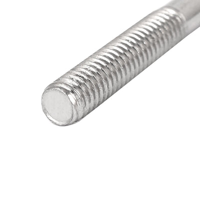 Harfington M6x90mm 304 Stainless Steel Double End Threaded Stud Screw Bolt 10pcs