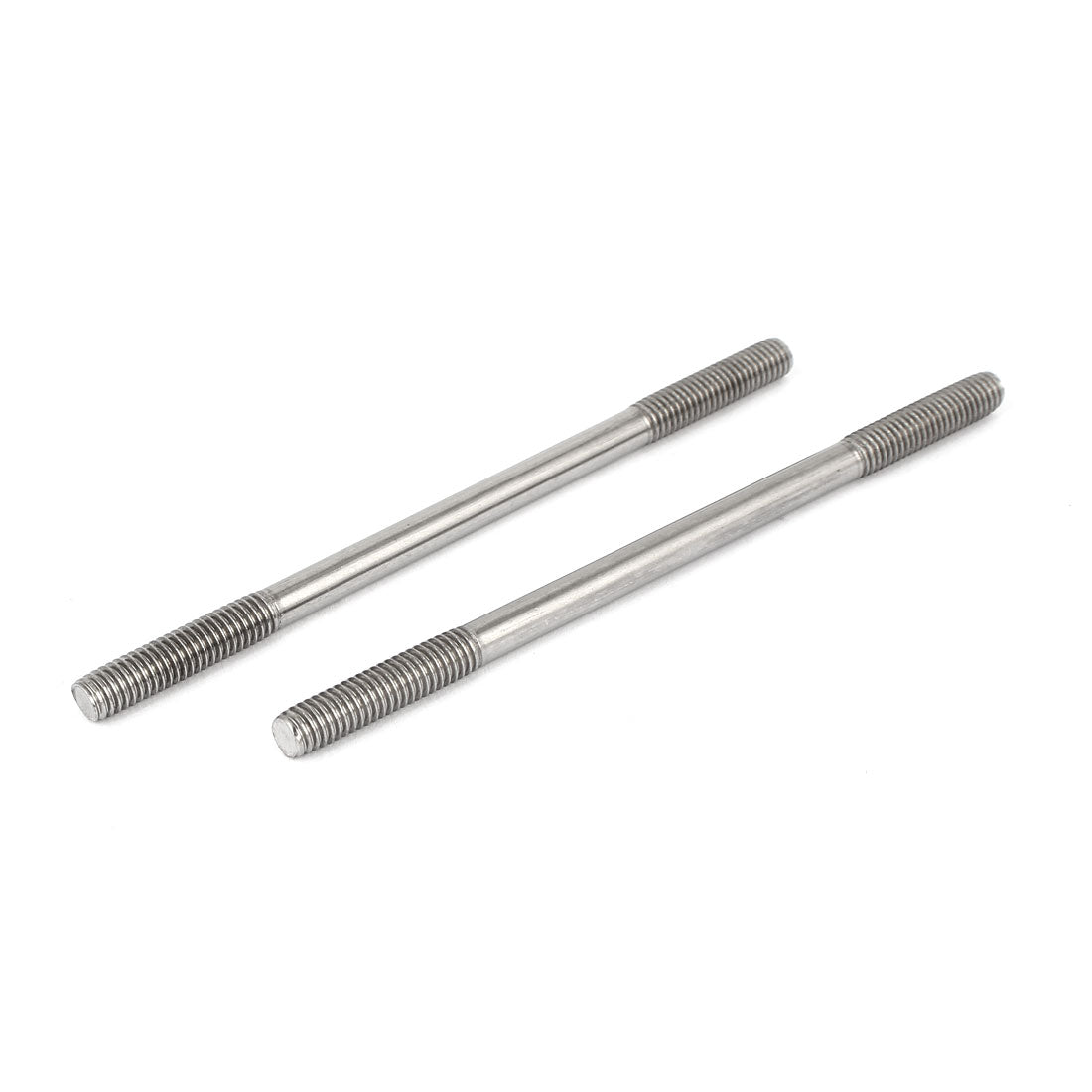 Harfington M6x110mm 304 Stainless Steel Double End Threaded Stud Screw Bolt 5pcs