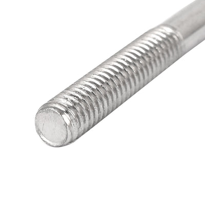 Harfington M6x110mm 304 Stainless Steel Double End Threaded Stud Screw Bolt 10pcs