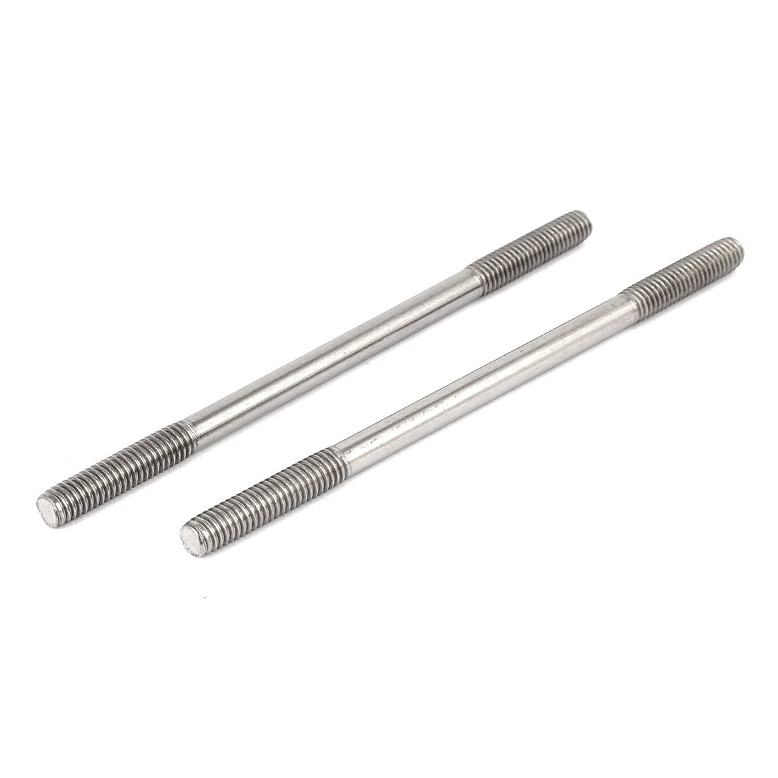 Harfington M6x110mm 304 Stainless Steel Double End Threaded Stud Screw Bolt 10pcs