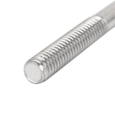 Harfington M6x180mm 304 Stainless Steel Double End Threaded Stud Screw Bolt 5pcs