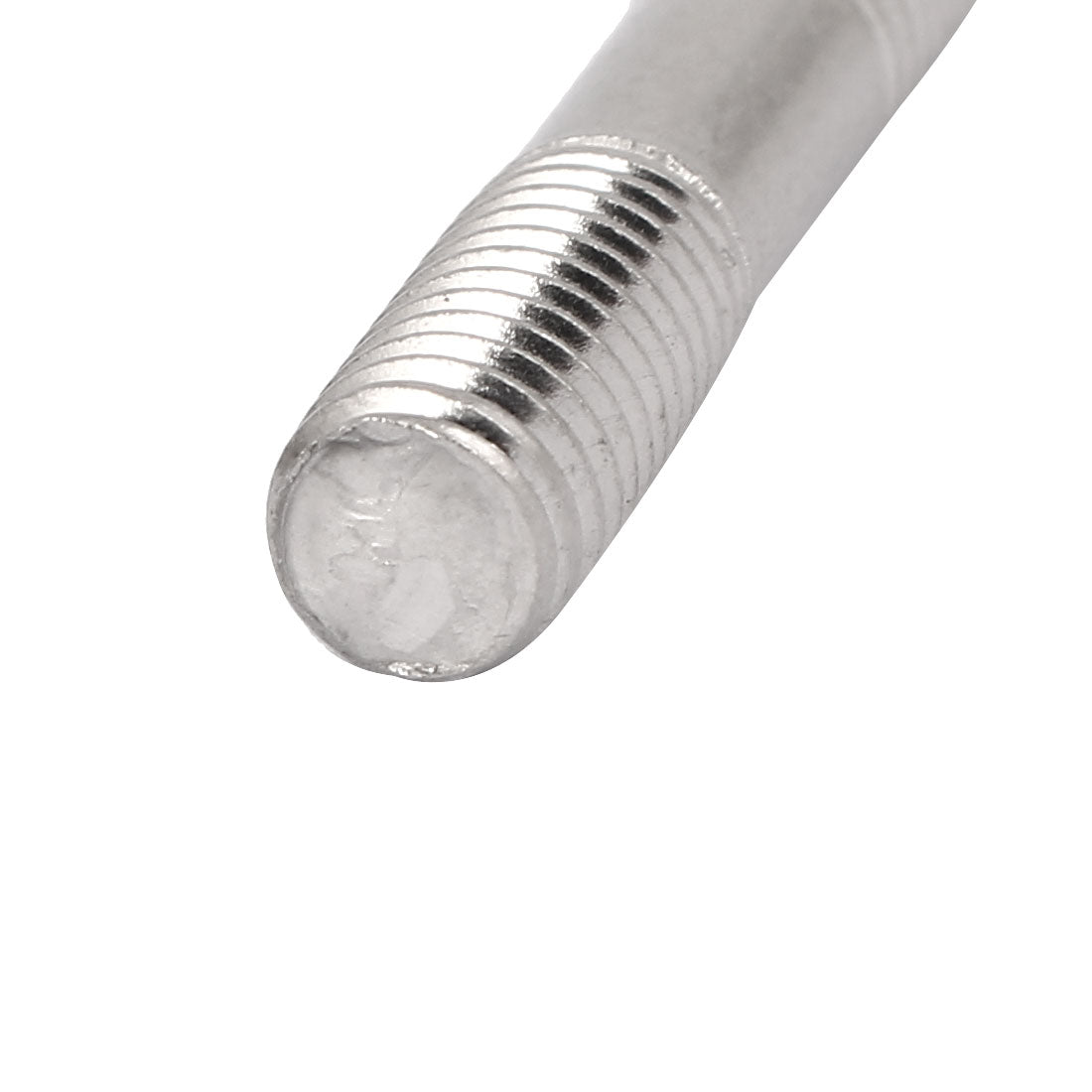 Harfington M8x45mm 304 Stainless Steel Double End Thread Stud Teeth Rod Silver Tone 50pcs