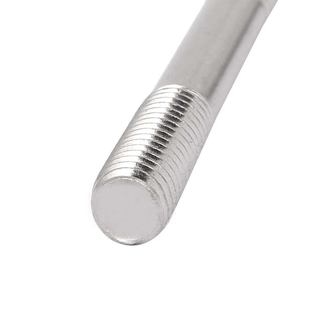 Harfington M8 x 100mm Tight Adjustable Push Rod Double End Thread Stud Silver Tone 10pcs