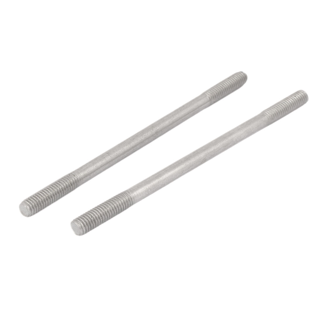 Harfington M8 x 140mm Tight Adjustable Push Double End Thread Stud Teeth Rod 10pcs