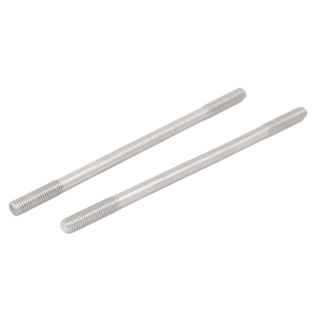 Harfington M8 x 160mm Tight Adjustable Push Rod Double End Thread Stud Screw Bolt 5pcs