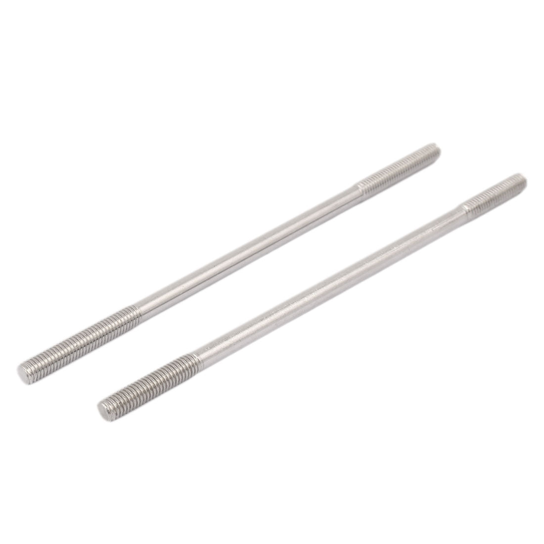 Harfington M8 x 190mm Tight Adjustable Push Rod Double End Thread Stud Screw Bolt 5pcs