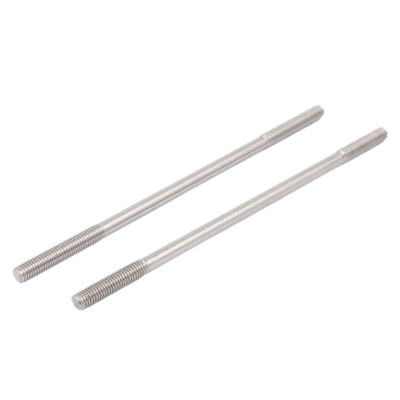 Harfington M8 x 190mm Tight Adjustable Push Rod Double End Thread Stud Screw Bolt 5pcs