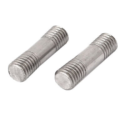 Harfington 304 Stainless Steel Double End Thread Tight Adjustable Push Rod Stud M10x35mm 10pcs