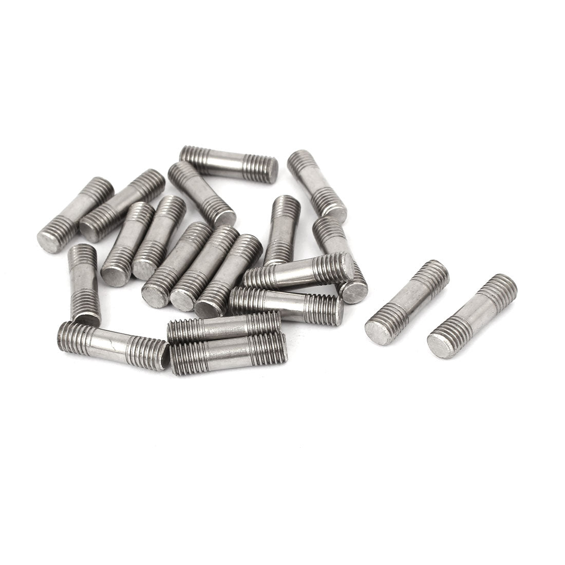 Harfington 304 Stainless Steel Double End Thread Tight Adjustable Push Rod Stud M10x35mm 20pcs