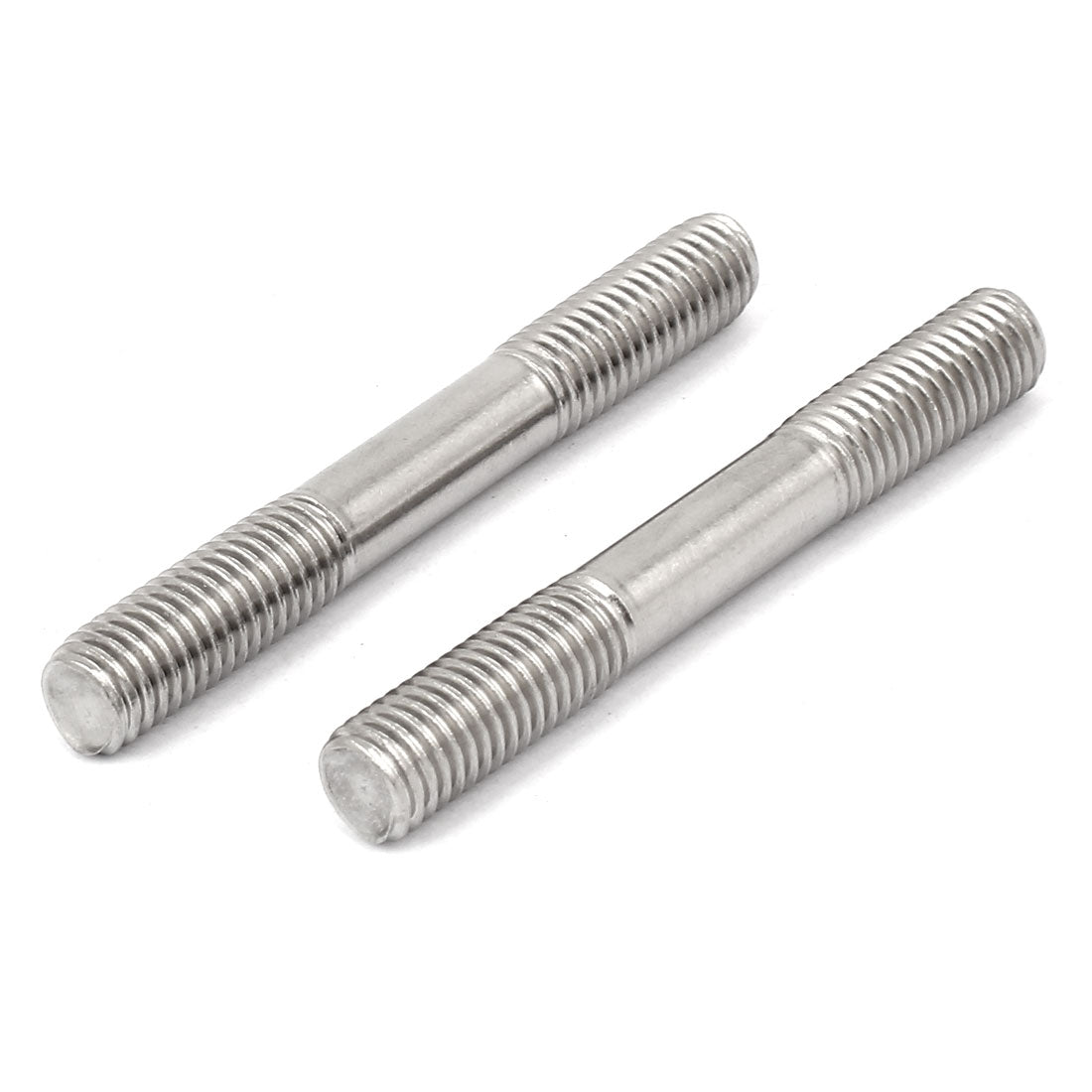 Harfington 304 Stainless Steel Double End Thread Tight Adjustable Push Rod Stud M10x80mm 10pcs