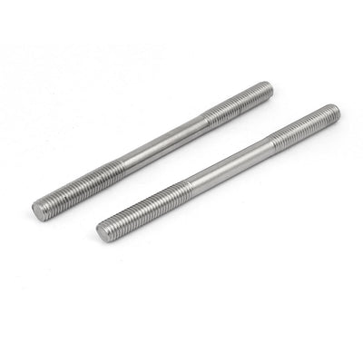 Harfington 304 Stainless Steel Double End Thread Tight Adjustable Push Rod Stud M10x145mm 5pcs