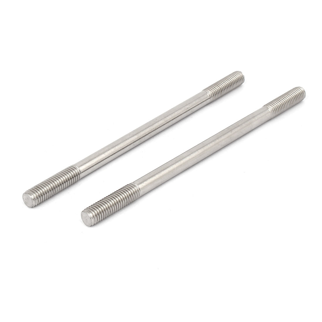 Harfington 304 Stainless Steel Double End Thread Tight Adjustable Push Rod Stud M10x180mm 5pcs