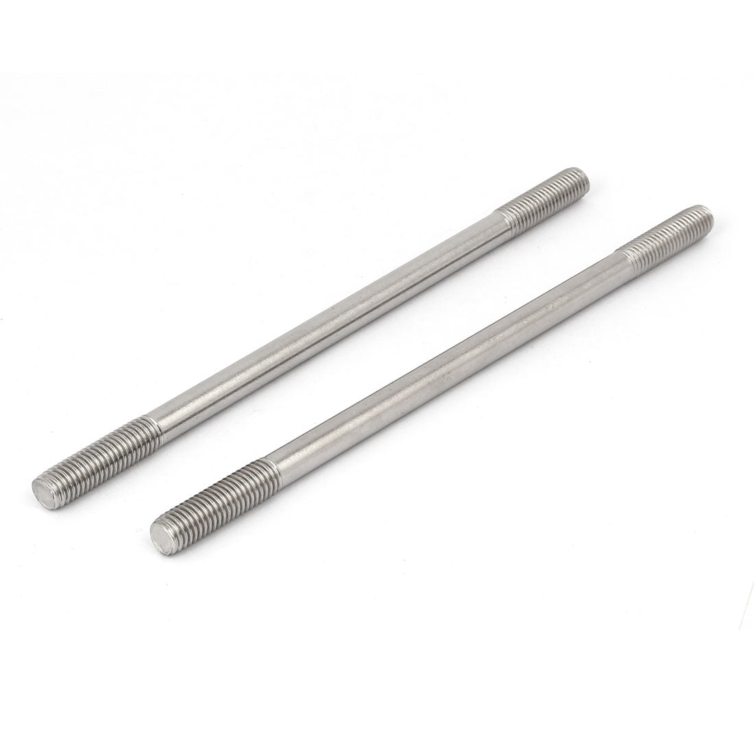 Harfington 304 Stainless Steel Double End Thread Tight Adjustable Push Rod Stud M10x200mm 5pcs