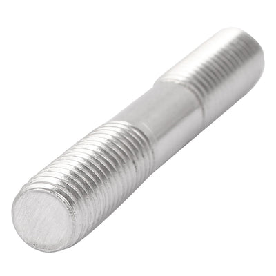 Harfington M14 x 90mm 304 Stainless Steel Double End Thread Stud Teeth Rod 5pcs