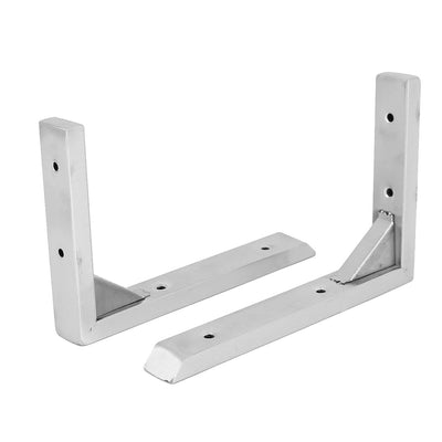 Harfington 150mmx100mm Metal Right Angle Support Shelf Corner Bracket Silver Tone 2pcs