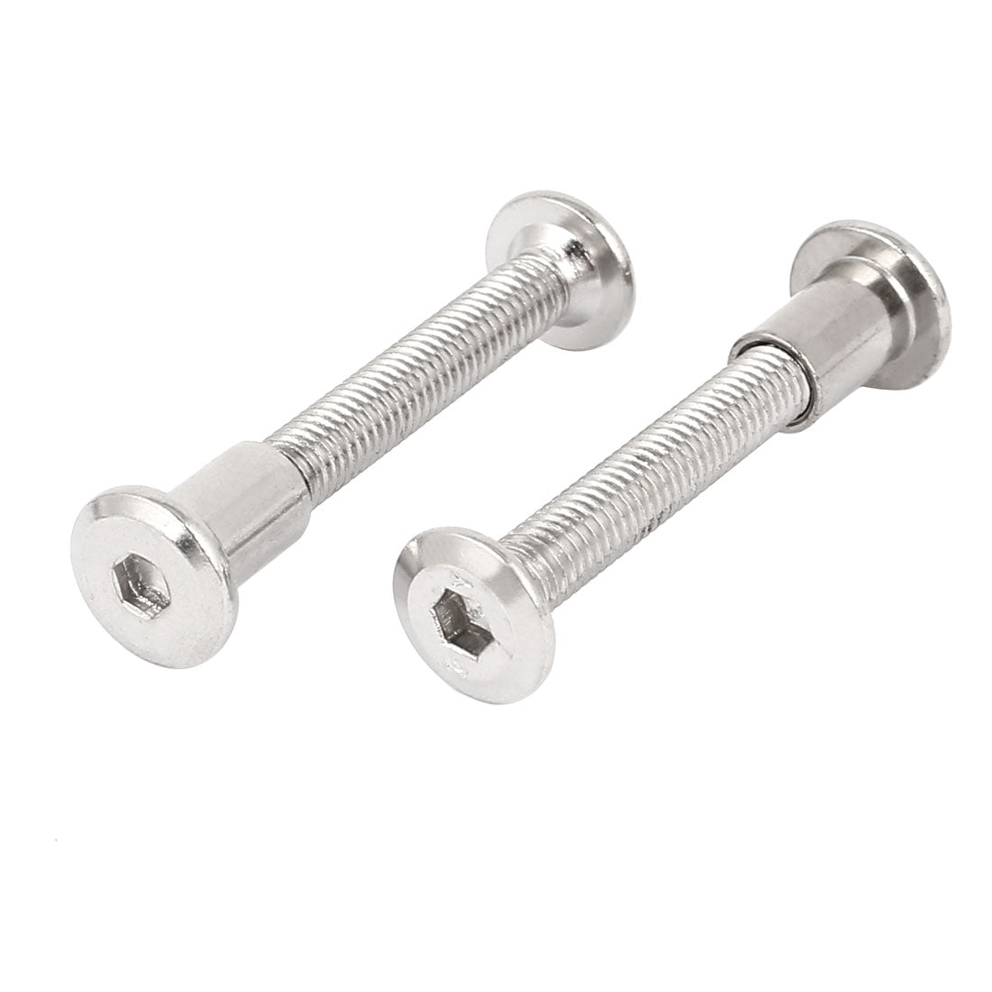 Harfington M6 x 45mm Hex Socket Head Barrel Nut Countersunk Screw Bolt Fasteners 10 Sets