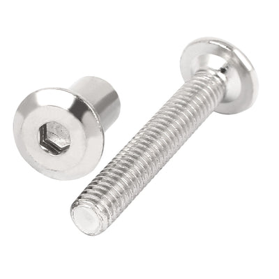 Harfington M6 x 35mm Hex Socket Head Barrel Nut Countersunk Screw Bolt Fasteners 10 Sets