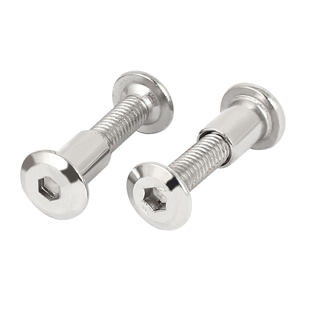 Harfington M6 x 25mm Hex Socket Head Nut Countersunk Screw Bolt 10 Sets