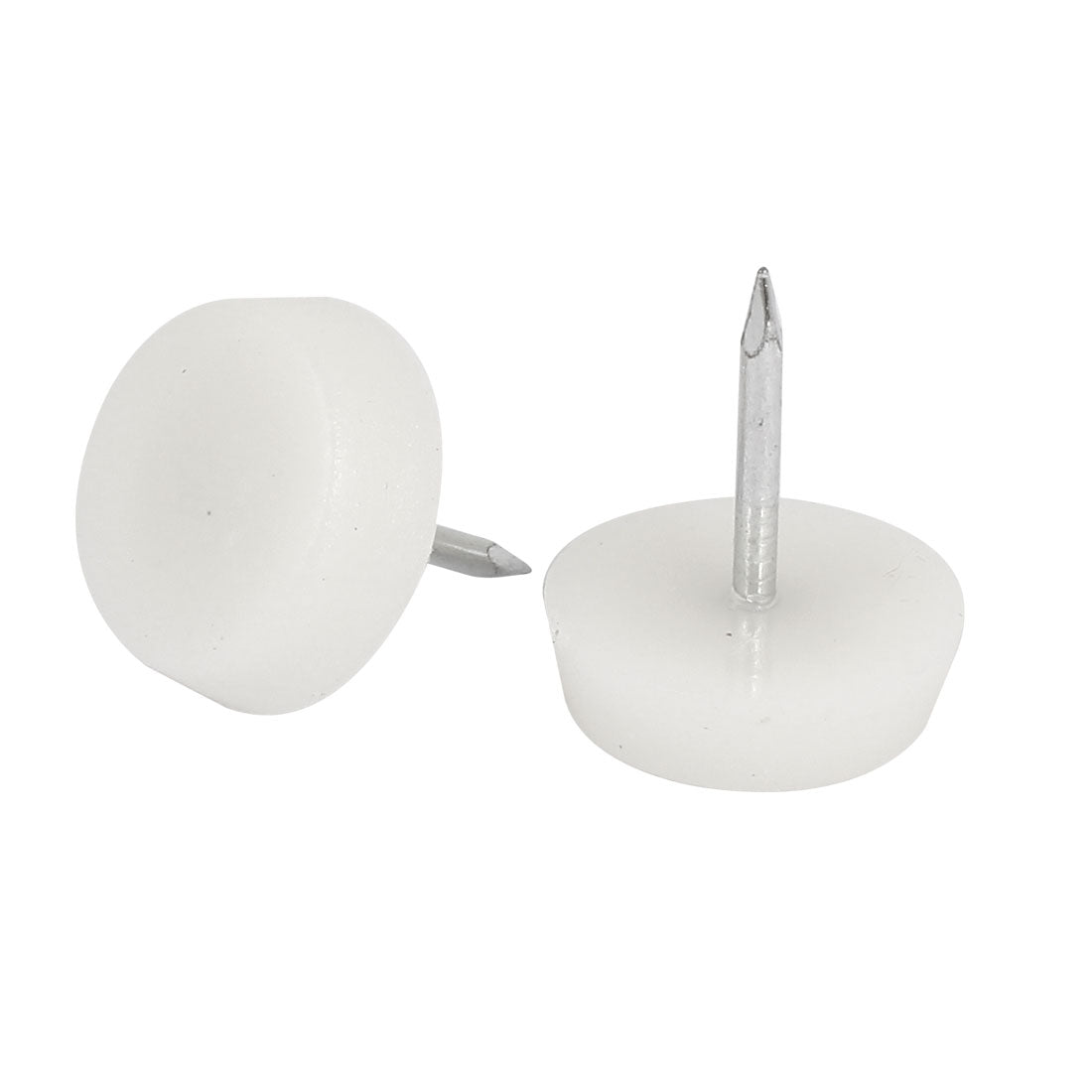 Harfington 18mm Dia Plastic Pad Protector Leg Feet Glide Nail 400PCS for Furniture Table