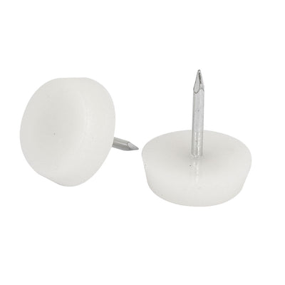 Harfington 18mm Dia Plastic Pad Protector Leg Feet Glide Nail 400PCS for Furniture Table