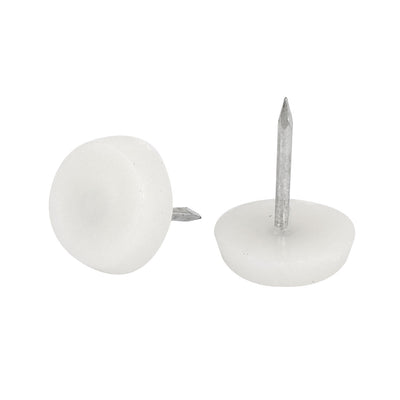 Harfington 14mm Dia Plastic Pad Protector Leg Feet Glide Nail 380PCS for Furniture Chair