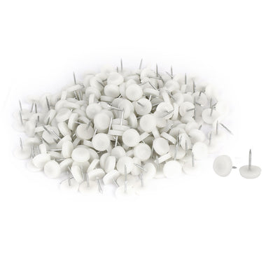 Harfington 14mm Dia Plastic Pad Protector Leg Feet Glide Nail 380PCS for Furniture Chair