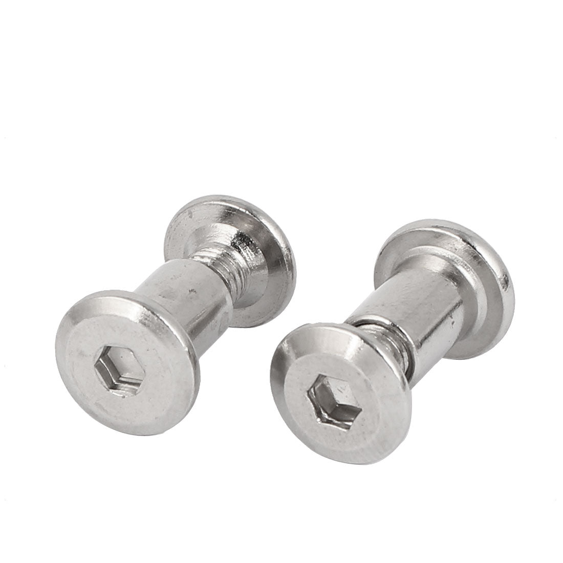 Harfington Metal Hex Socket Countersunk Screw Bolts Barrel Nuts Fasteners 6mmx10mm 10pcs