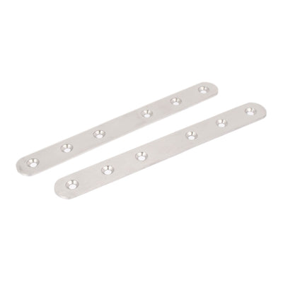 Harfington 175mm Length Flat Corner Brace Brackets Mending Plates Repair Fixing Joining 2pcs