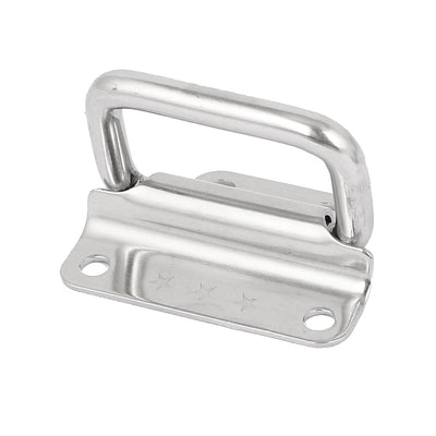 Harfington Uxcell Toolbox Stainless Steel 90-Degree Puller Chest Handle Silver Tone 2" Length 4pcs