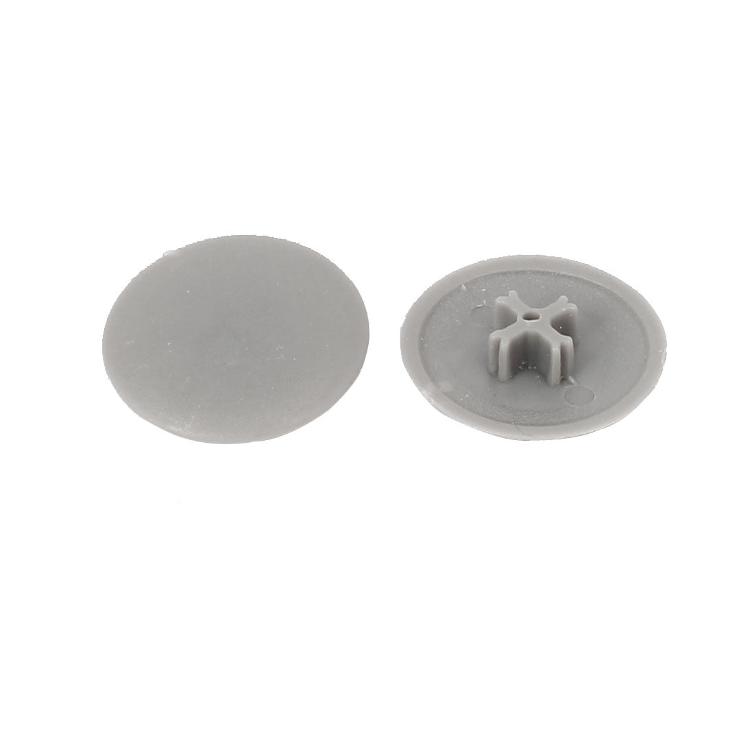 Harfington 17mm x 4mm Plastic Round Phillips Screw Cap Cross Head Cover Gray 80pcs