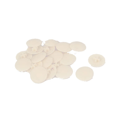 Harfington 17mm Diameter Plastic Round Phillips Screw Cap Cross Head Cover Lid Beige 20pcs