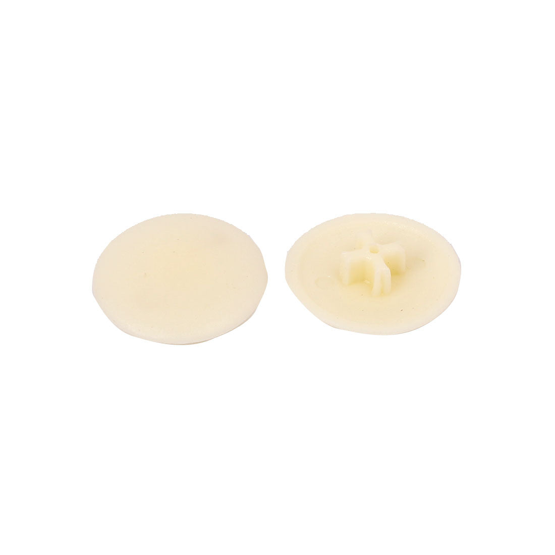Harfington 17mm Diameter Plastic Round Phillips Screw Cap Cross Head Cover Lid Beige 30pcs
